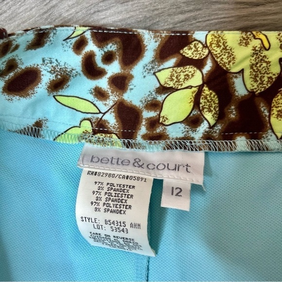 NWT Vintage Bette & Court Leopard Floral 90s Y2K Skort Mini Skirt Sz 12 - Picture 4 of 11